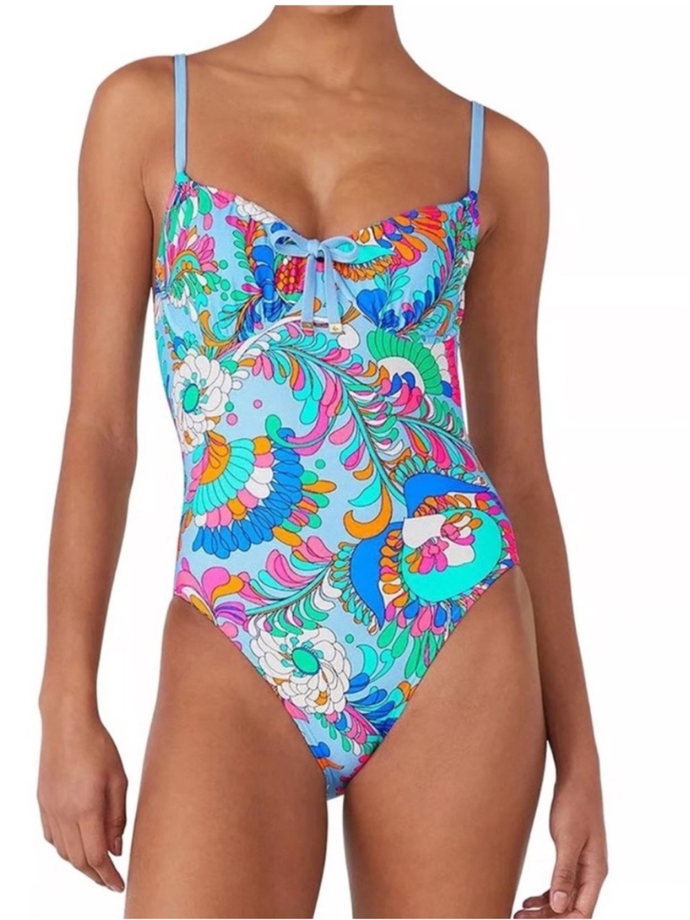Kate Spade New York One-Piece Swimsuit in Spring Water Floral Paisley